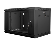LANBERG Szafa instalacyjna wisząca 19'' 6U 600X450mm czarna (drzwi szklane) WF01-6406-10B - 455282 - zdjęcie 1